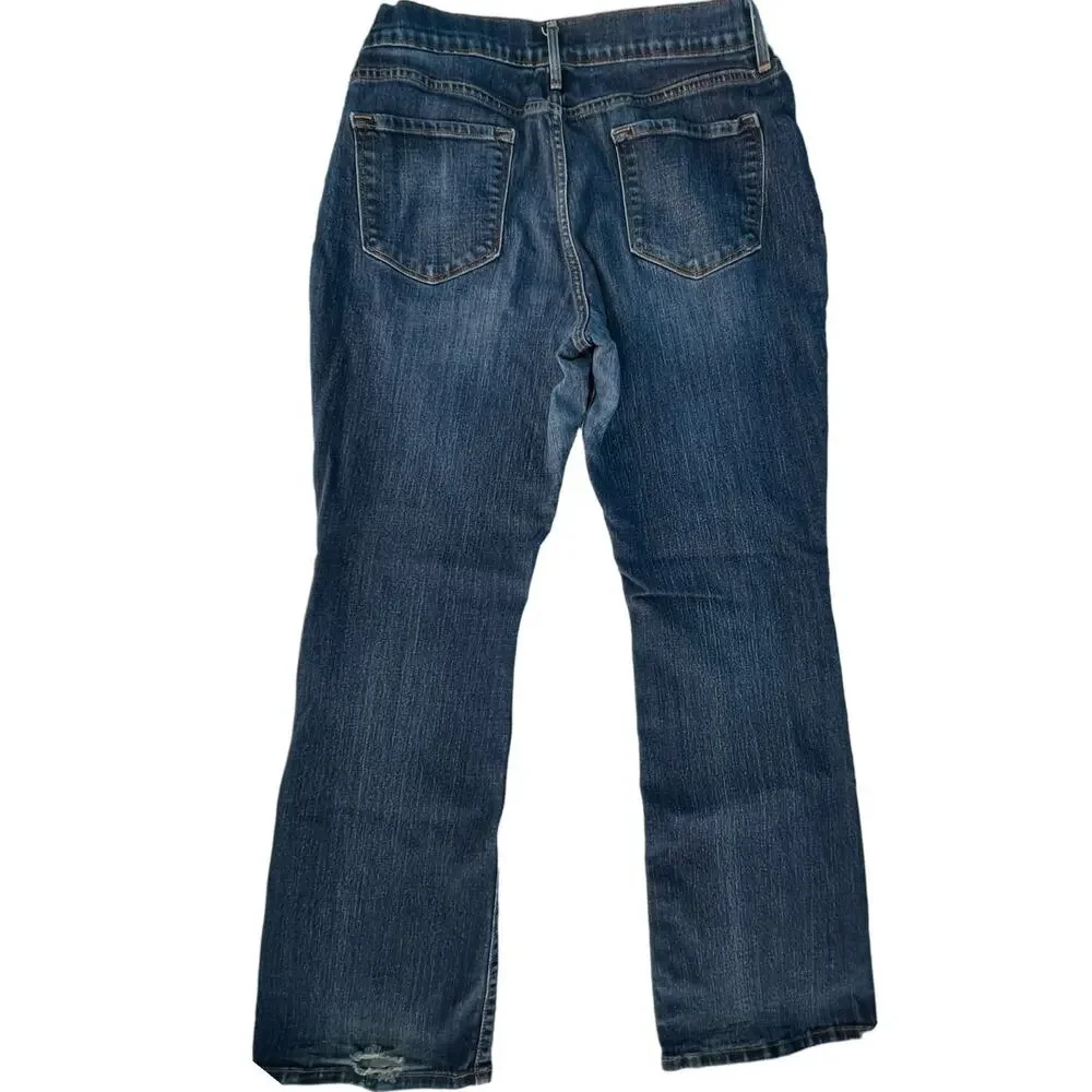 Old Navy Curvy Profile Bootcut Mid Rise Jeans Size 12 Short Blue Denim